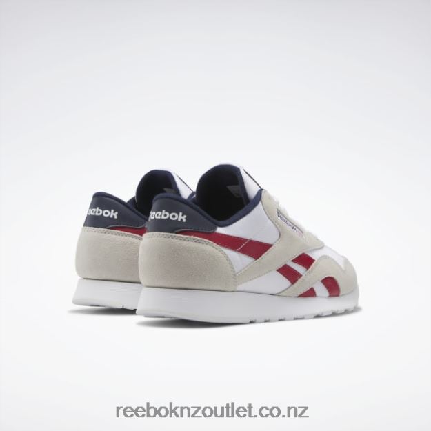 Ftwr White/Flash Red/Vector Navy 2B46261100 Classic Nylon Men\'s Shoes Reebok