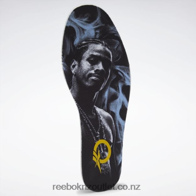 Ftwr White/Fluid Blue/Toxic Yellow 2B46261028 Question Mid Basketball Shoes Reebok Men