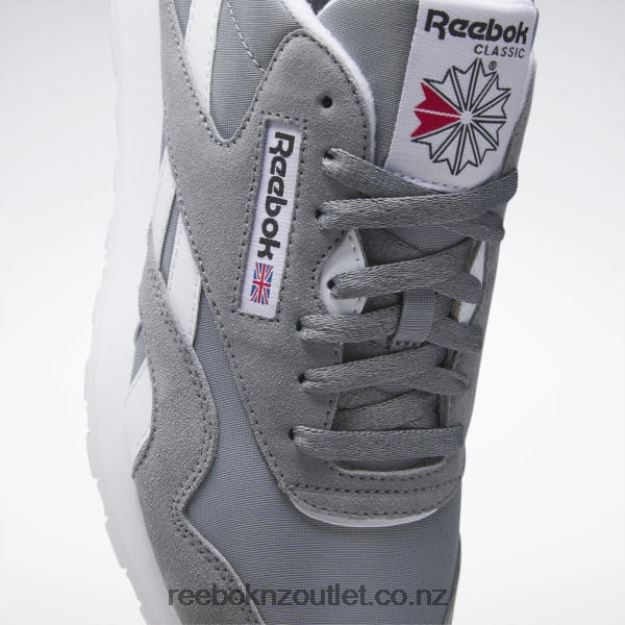 Pure Grey 5/Ftwr White 2B46261047 Classic Nylon Men\'s Shoes Reebok