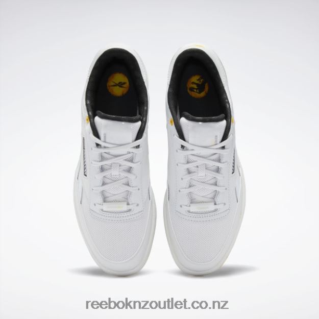 Spirit White/Silver Met./Track Gold 2B46261086 Jurassic World Club C Revenge Men\'s Shoes Reebok