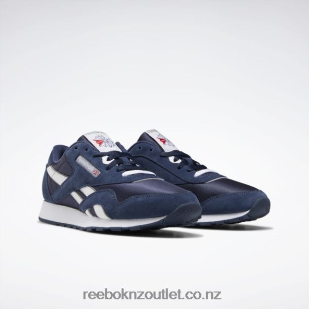 Team Navy/Platinum 2B46261142 Classic Nylon Men\'s Shoes Reebok