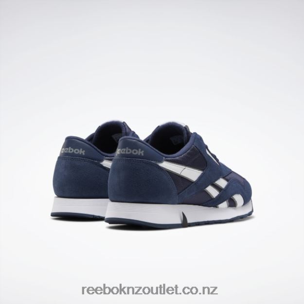 Team Navy/Platinum 2B46261142 Classic Nylon Men\'s Shoes Reebok