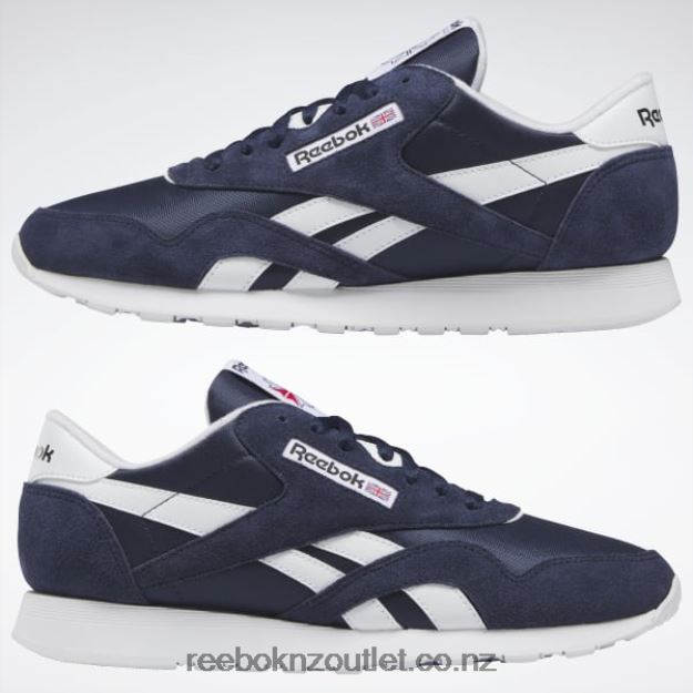 Vector Navy/Ftwr White 2B46261083 Classic Nylon Men\'s Shoes Reebok