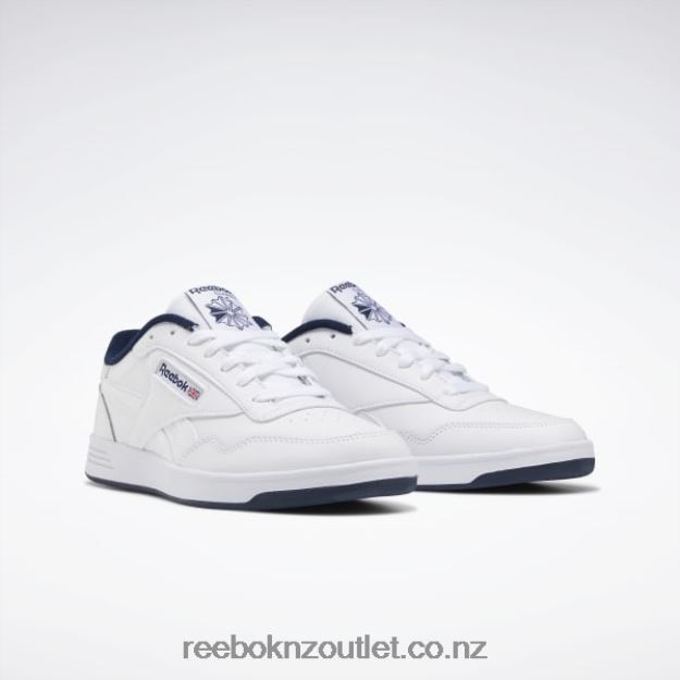 White/Collegiate Navy 2B46261334 Club MEMT Men\'s Shoes Reebok
