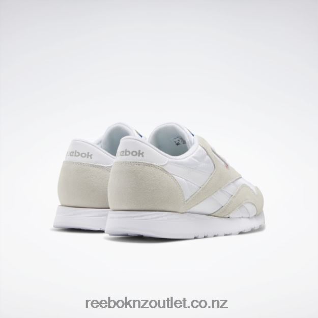 White/Light Grey 2B46261141 Classic Nylon Men\'s Shoes Reebok
