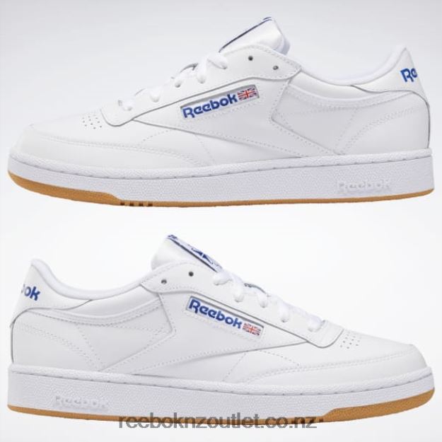 White/Royal/Gum 2B46261025 Club C 85 Men\'s Shoes Reebok