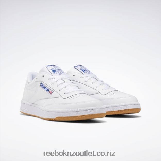 White/Royal/Gum 2B46261025 Club C 85 Men\'s Shoes Reebok
