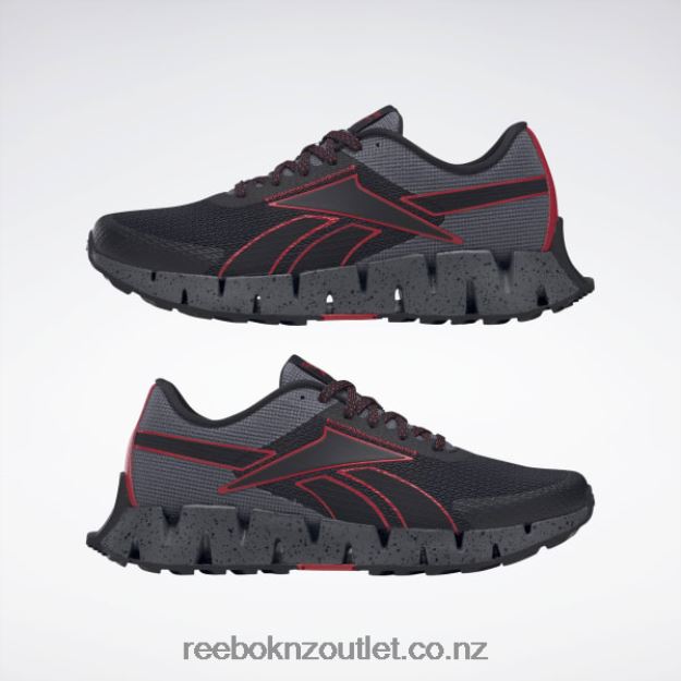 Core Black/Vector Red/Cold Grey 6 2B46261058 Zig Dynamica 2 Adventure Men\'s Shoes Reebok