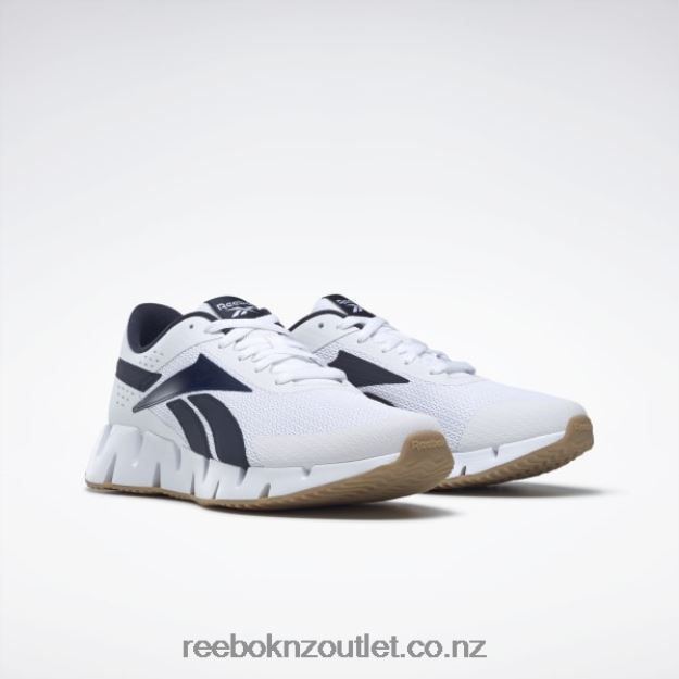 Ftwr White/Vector Navy/Reebok Rubber Gum-04 2B46261038 Zig Dynamica 2 Men\'s Shoes Reebok
