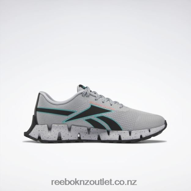 Pure Grey 3/Classic Teal/Orange Flare 2B46261158 Zig Dynamica 2 Adventure Men\'s Shoes Reebok