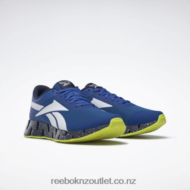 Vector Blue/Vector Navy/Acid Yellow 2B46261333 Zig Dynamica 2 Men\'s Shoes Reebok