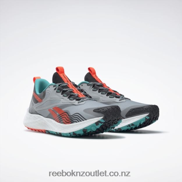 Pure Grey 3/Classic Teal/Orange Flare 2B46261089 Floatride Energy 4 Adventure Men\'s Running Shoes Reebok