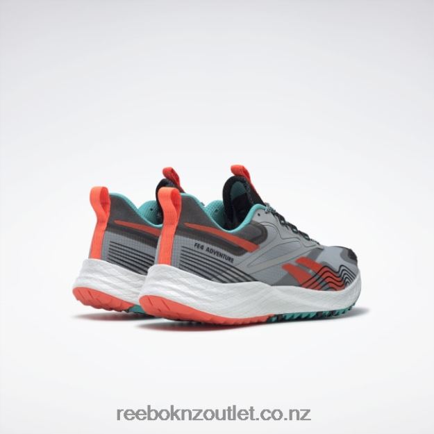 Pure Grey 3/Classic Teal/Orange Flare 2B46261089 Floatride Energy 4 Adventure Men\'s Running Shoes Reebok