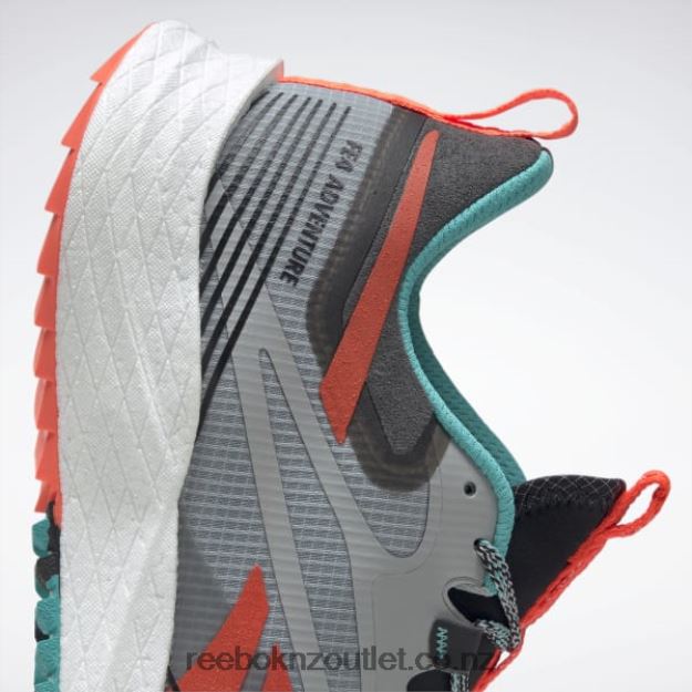 Pure Grey 3/Classic Teal/Orange Flare 2B46261089 Floatride Energy 4 Adventure Men\'s Running Shoes Reebok