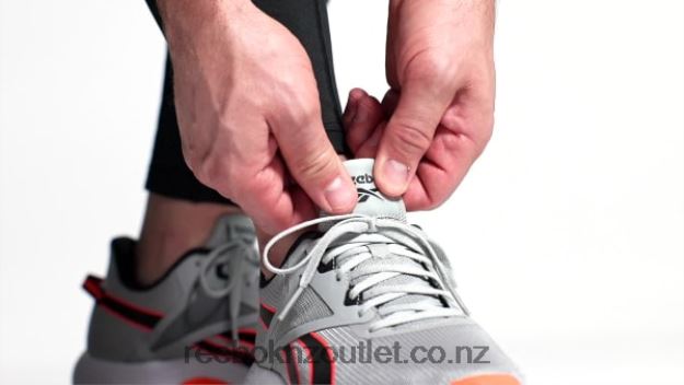 Pure Grey 3/Core Black/Orange Flare 2B46261340 Lite Plus 3 Men\'s Running Shoes Reebok