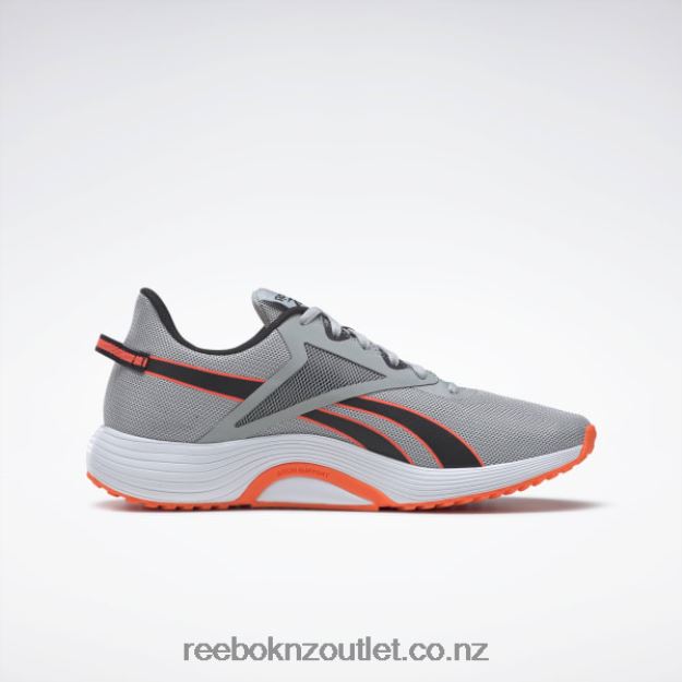 Pure Grey 3/Core Black/Orange Flare 2B46261340 Lite Plus 3 Men\'s Running Shoes Reebok
