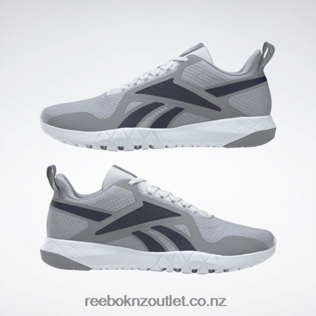 Cold Grey/Vector Navy 2B46261071 Flexagon Force 3 Wide 4E Men\'s Training Shoes Reebok