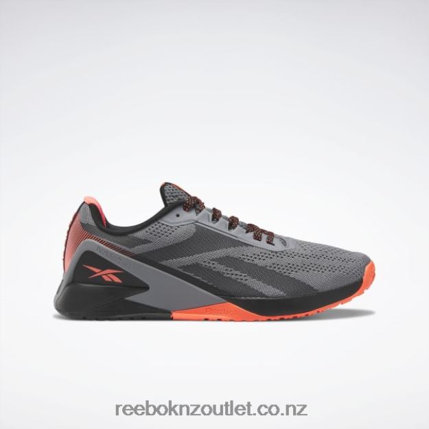 Core Black/Pure Grey 5/Orange Flare