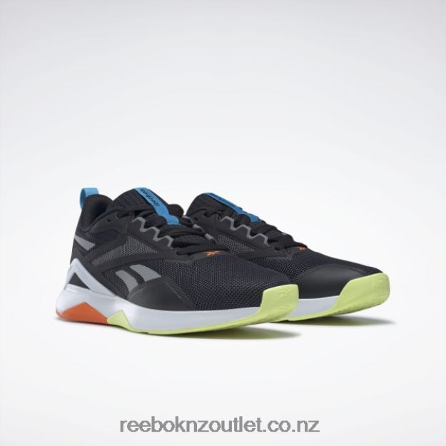 Core Black/Pure Grey 6/Smash Orange S23-R 2B46261199 Nanoflex TR 2.0 Men\'s Training Shoes Reebok