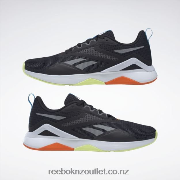 Core Black/Pure Grey 6/Smash Orange S23-R 2B46261199 Nanoflex TR 2.0 Men\'s Training Shoes Reebok