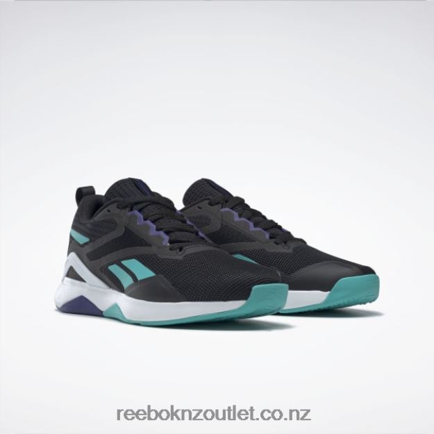 Core Black/Pure Grey 8/Classic Teal 2B46261128 Nanoflex TR 2.0 Men\'s Training Shoes Reebok