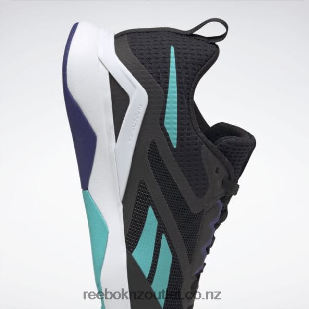 Core Black/Pure Grey 8/Classic Teal 2B46261128 Nanoflex TR 2.0 Men\'s Training Shoes Reebok