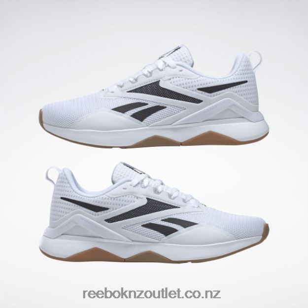 Ftwr White/Core Black/Reebok Rubber Gum-03 2B46261103 Nanoflex TR 2.0 Men\'s Training Shoes Reebok