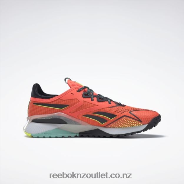 Orange Flare/Core Black/Solar Acid Yellow 2B46261116 Nano X2 TR Adventure Men\'s Training Shoes Reebok