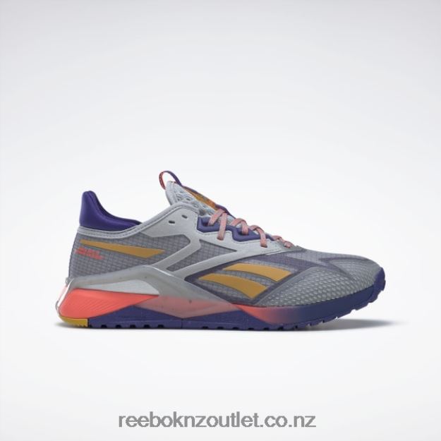 Pure Grey 3/Bold Purple/Orange Flare