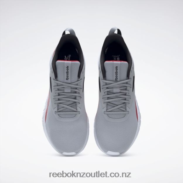 Pure Grey 3/Core Black/Vector Red 2B46261335 Flexagon Force 4 Men\'s Training Shoes Reebok