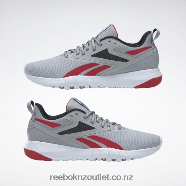 Pure Grey 3/Core Black/Vector Red 2B46261335 Flexagon Force 4 Men\'s Training Shoes Reebok
