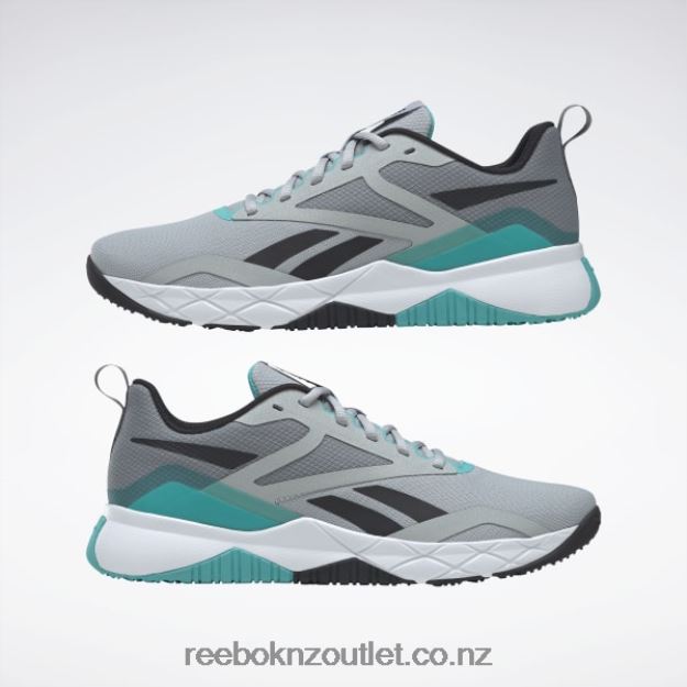 Pure Grey 3/Pure Grey 5/Classic Teal 2B46261336 NFX Men\'s Training Shoes Reebok