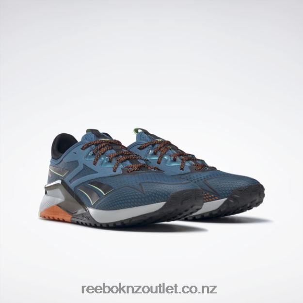 Steely Blue S23-R/Core Black/Smash Orange S23-R 2B46261309 Nano X2 TR Adventure Men\'s Training Shoes Reebok