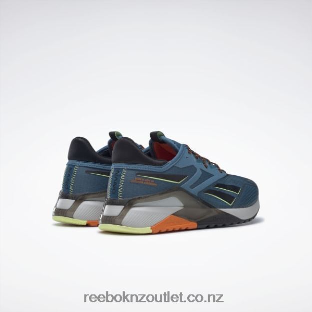 Steely Blue S23-R/Core Black/Smash Orange S23-R 2B46261309 Nano X2 TR Adventure Men\'s Training Shoes Reebok