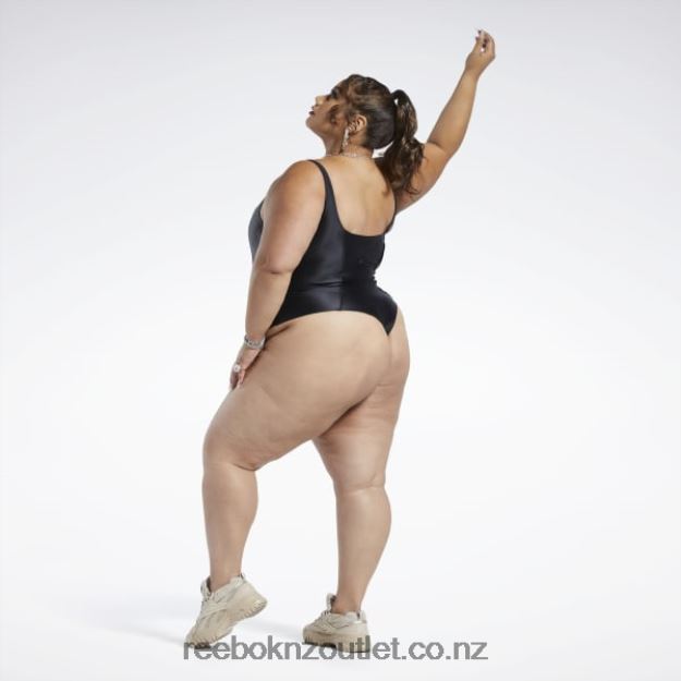 Black 2B4626381 Cardi B Bodysuit (Plus Size) Reebok Women
