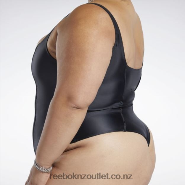 Black 2B4626381 Cardi B Bodysuit (Plus Size) Reebok Women