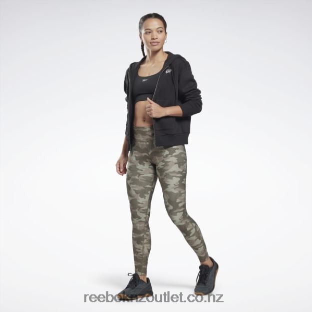 Army Green 2B4626642 Lux Bold Camo Print Tights Reebok Women