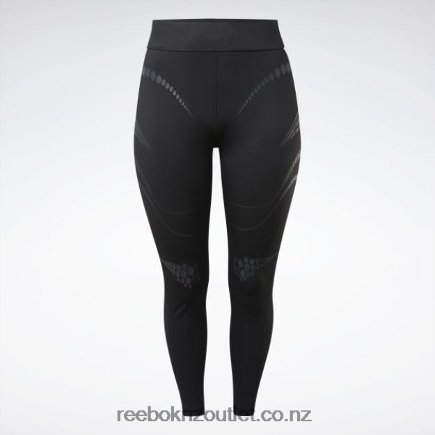 Black 2B4626218 Cardi B Tights (Plus Size) Reebok Women