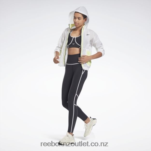 Black 2B4626230 Lux High-Waisted Colorblock Tights Reebok Women