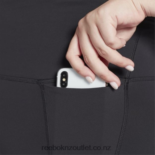 Black 2B4626527 Lux High-Waisted Tights (Plus Size) Reebok Women