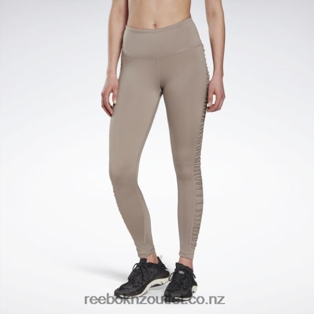 Boulder Grey 2B4626892 Bold High-Waisted Ruched Tights Reebok Women