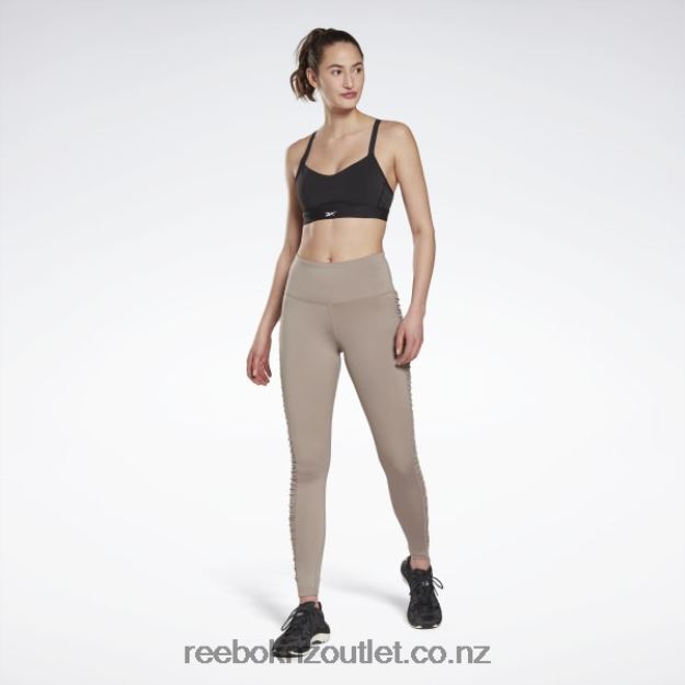 Boulder Grey 2B4626892 Bold High-Waisted Ruched Tights Reebok Women