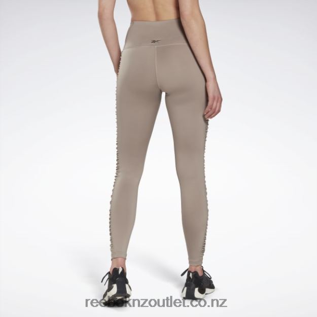 Boulder Grey 2B4626892 Bold High-Waisted Ruched Tights Reebok Women
