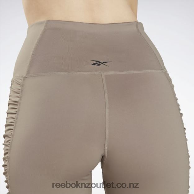 Boulder Grey 2B4626892 Bold High-Waisted Ruched Tights Reebok Women