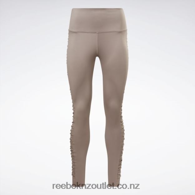 Boulder Grey 2B4626892 Bold High-Waisted Ruched Tights Reebok Women