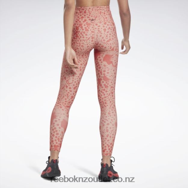 Canyon Coral 2B4626629 Studio Lux HR 2.0 Modern Safari Tights Reebok Women