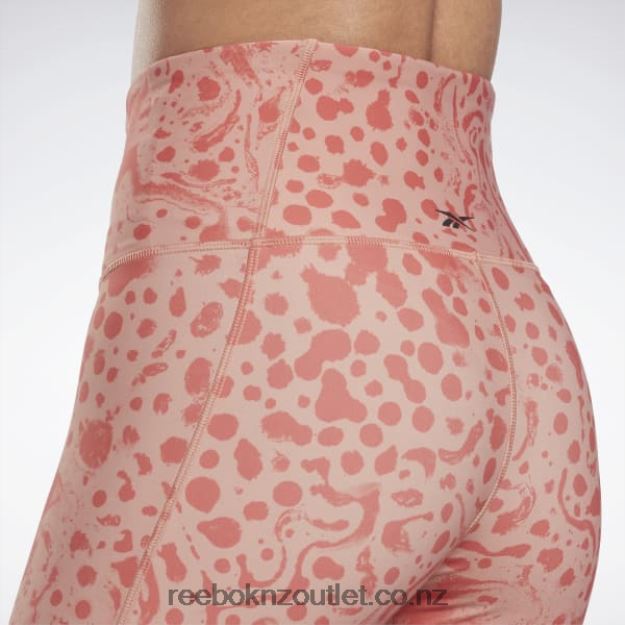Canyon Coral 2B4626629 Studio Lux HR 2.0 Modern Safari Tights Reebok Women