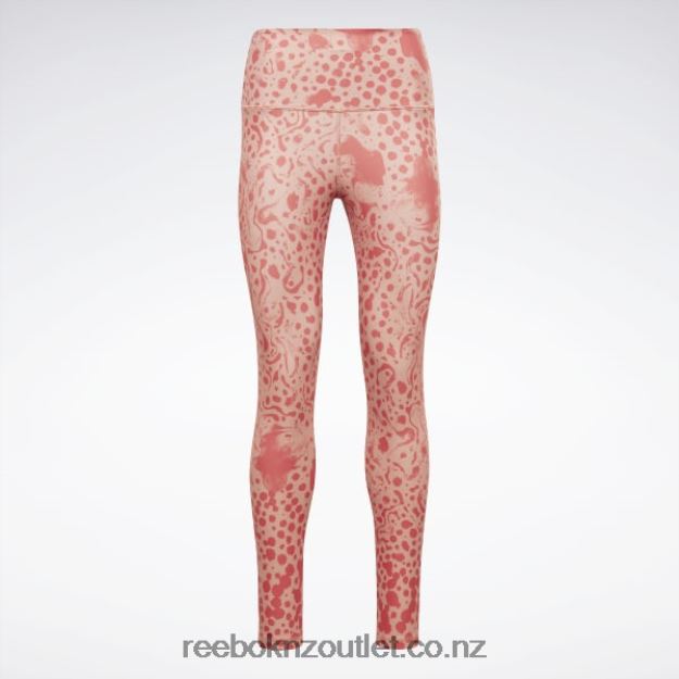 Canyon Coral 2B4626629 Studio Lux HR 2.0 Modern Safari Tights Reebok Women