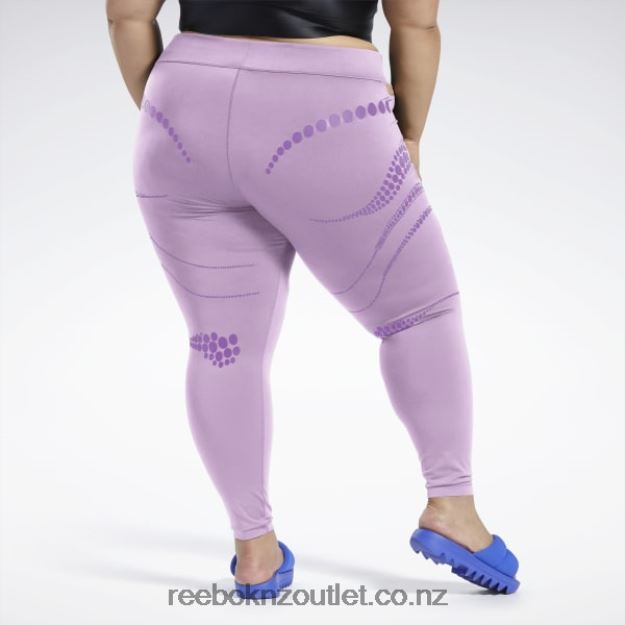 Puzzled Purple 2B4626366 Cardi B Tights (Plus Size) Reebok Women