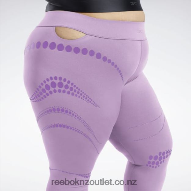Puzzled Purple 2B4626366 Cardi B Tights (Plus Size) Reebok Women